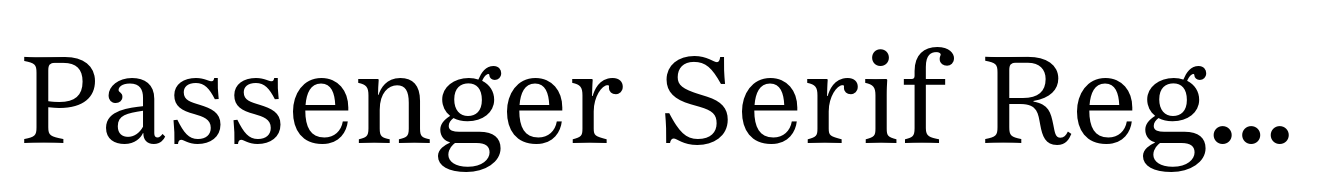 Passenger Serif Regular